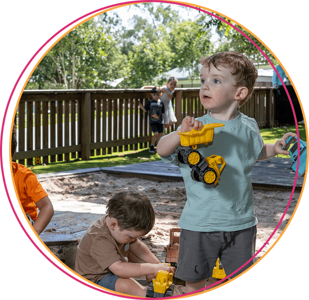 Children playing in a safe business play space