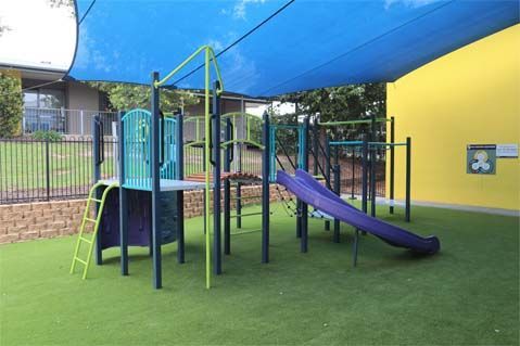 playground unit after refurbishment by Play Force at Upper Coomera State College